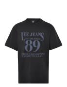 Loose Tee Tops T-shirts Short-sleeved Black Lee Jeans