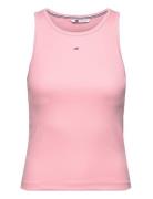 Tjw Essential Rib Tank Tops T-shirts & Tops Sleeveless Pink Tommy Jean...