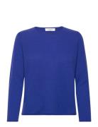 Cashmere Crew Neck Tops Knitwear Jumpers Blue Rosemunde