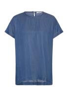 Anjelica-M Tops T-shirts & Tops Short-sleeved Blue MbyM