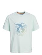 Jocsc Gradient Logo Tee Ss Os Jnr Tops T-shirts Short-sleeved Blue Jac...