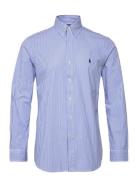 Custom Fit Plaid Stretch Poplin Shirt Tops Shirts Casual Blue Polo Ral...