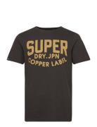 Copper Label Workwear Tee Tops T-shirts Short-sleeved Black Superdry