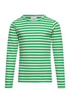 Tnfie L_S Rib Tee Tops T-shirts Long-sleeved T-shirts Green The New