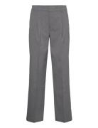 Flecked Straight Pants Bottoms Trousers Straight Leg Grey Mango