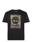 Timberland Stack Logo Camo Short Sleeve Tee Black Svart