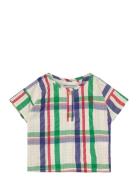 Baby Madras Checks Woven Shirt Tops T-shirts Short-sleeved Multi/patte...