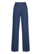 Soft Denim Perry Pants Bottoms Trousers Wide Leg Navy Mads Nørgaard