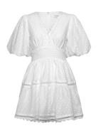 Elvira V-Neck Mini Dress Designers Short Dress White Malina