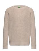 Rib Sweater Tops Knitwear Pullovers Beige FUB