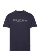 Fd Modern Tee Tops T-shirts Short-sleeved Blue Michael Kors