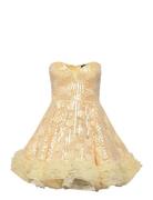 Sequins Mini Ruffle Dress Designers Short Dress Yellow ROTATE Birger C...