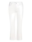 Crop Flared Jeans Bottoms Jeans Flares White Mango