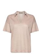 Women T-Shirts Short Sleeve Tops T-shirts & Tops Polos Brown Esprit Co...