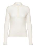 Knit Polo Sweater Tops T-shirts & Tops Polos White Filippa K
