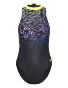 Womens Printed Hydrasuit Sport Swimsuits Black Speedo