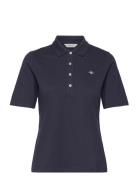Slim Shield Ss Pique Polo Tops T-shirts & Tops Polos Navy GANT