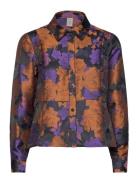 Yaspirio Ls Jacquard Shirt Tops Overshirts Purple YAS