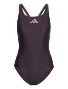 3 Bars Suit Sport Swimsuits Purple Adidas Performance