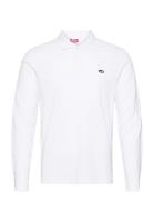 T-Smith-Ls-Doval-Pj Polo Shirt Tops Polos Long-sleeved White Diesel