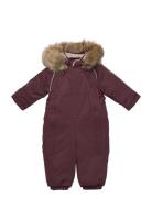 Mikk-line Twill Nylon Baby Suit Burgundy