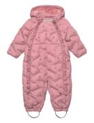 Suit Quilted Aop Outerwear Coveralls Snow-ski Coveralls & Sets Pink Mi...