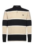 Relaxed Stripe Polo Shirt Tops Polos Long-sleeved Black Fred Perry