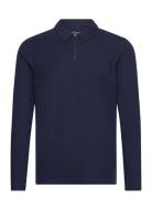 Style Portis Tops Polos Long-sleeved Blue MUSTANG