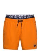 Mens Woven Boxer Badshorts Orange Emporio Armani