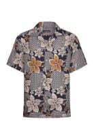Elio Linen Island Floral Shirt Designers Shirts Short-sleeved Black J....