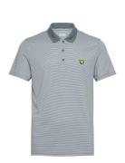 Golf Microstripe Polo Sport Polos Short-sleeved Blue Lyle & Scott Spor...