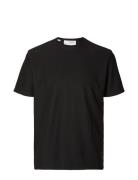 Selected Homme Slhrelax-Plisse Tee Ex Svart