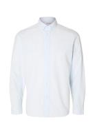 Slhslimrick-Poplin Shirt Ls Noos Tops Shirts Business Blue Selected Ho...
