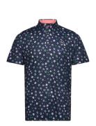 PUMA Golf Cloudspun Floral Polo Marinblå