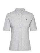 Slim Shield Ss Pique Polo Tops T-shirts & Tops Polos Grey GANT