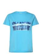 Single Organic Trenda P Tee Tops T-shirts & Tops Short-sleeved Blue Ma...