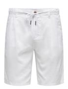 ONLY & SONS Onsleo Linen Mix 0048 Shorts Vit