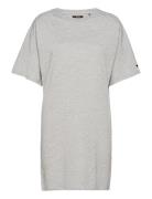 Cotton Modal Tshirt Dress Kort Klänning Grey Superdry