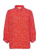 Lotte Print Shirt Tops Blouses Long-sleeved Red Modström