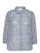 Recycled Polyester Shirt Tops Shirts Long-sleeved Blue Rosemunde