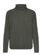 Davida Cashmere Curved Turtleneck Grön