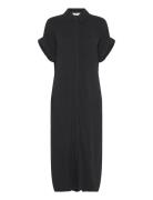 Objsanne Tiana S/S Dress Noos Knälång Klänning Black Object