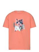 Photoprint Over D T-Shirt Tops T-shirts Short-sleeved Orange Tom Tailo...