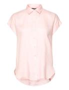 Lauren Ralph Lauren Relaxed Fit Linen Short-Sleeve Shirt Rosa