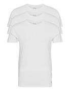 Slim Crewneck 3-Pack Tops T-shirts Short-sleeved White Polo Ralph Laur...