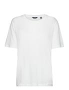 Rel Draped Ss T-Shirt Tops T-shirts & Tops Short-sleeved White GANT