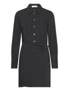 Short Shirt Dress Kort Klänning Black Mango