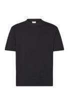 Basic 100% Cotton Relaxed-Fit T-Shirt Tops T-shirts Short-sleeved Blac...