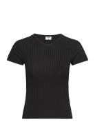 High V Neck Tee Designers T-shirts & Tops Short-sleeved Black Filippa ...