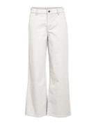 Objmarina Mw Twill Jeans Bottoms Jeans Straight-regular White Object